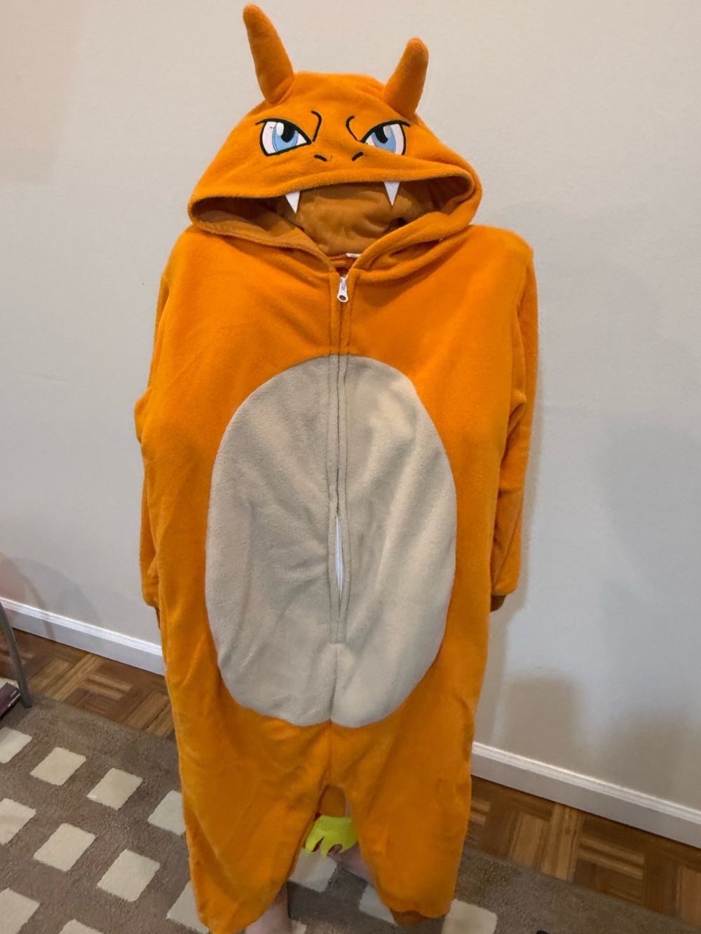 Oversized Pokemon Charizard Kids One-Piece Onesie Character Hooded Costume